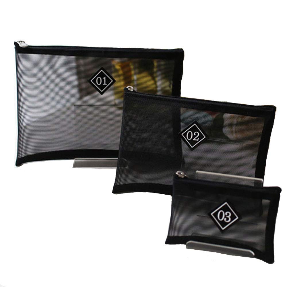 Amazon.co.jp: メッシュポーチ 3点セット Funnymade 1/2/3 Pouch